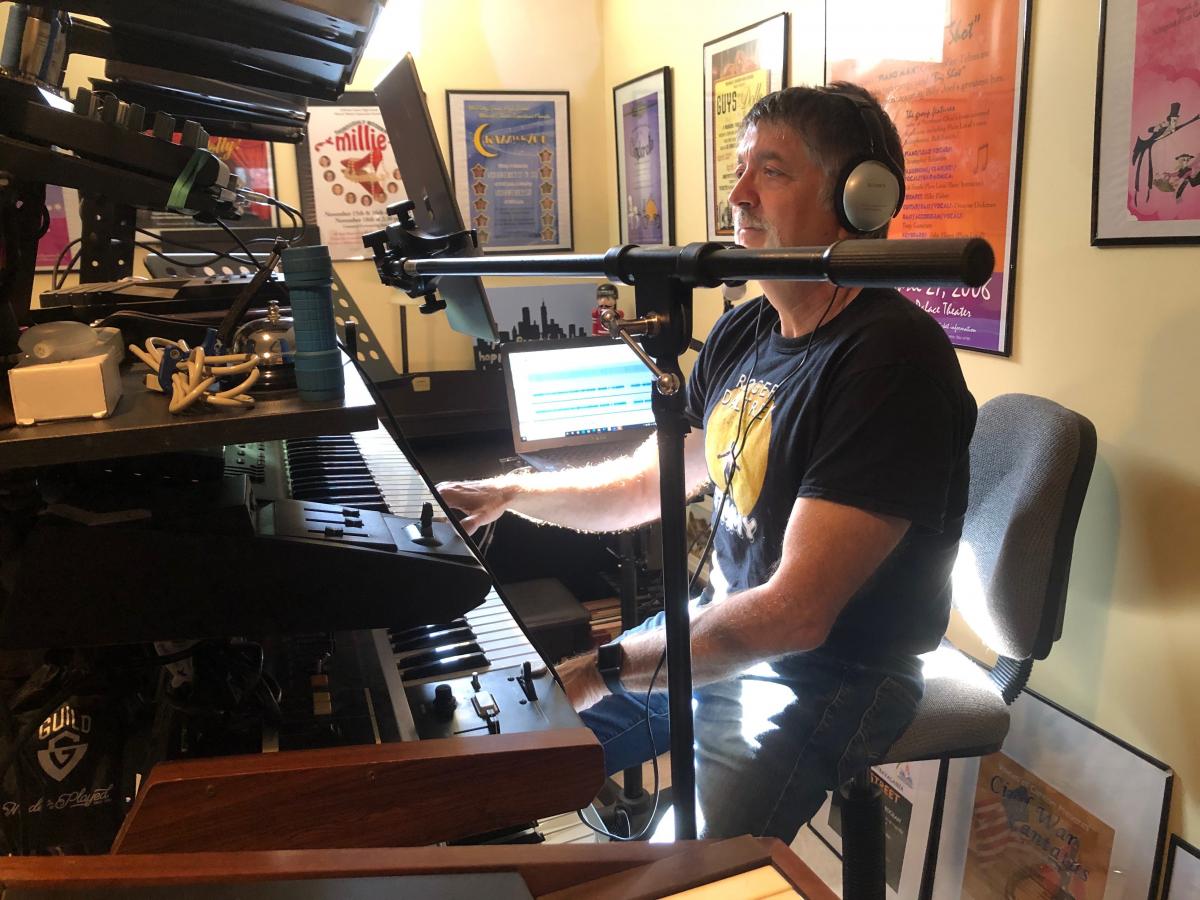 John Ebner at his home recording studio.