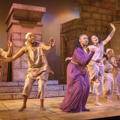 Isiah Blue, Brooke Jai and the cast of Aida - Photo by Dale Dong 