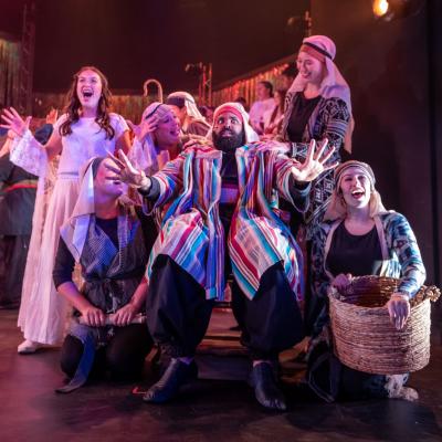 Jonathan Merechant and the cast of Joseph - Photo by Dale Dong 