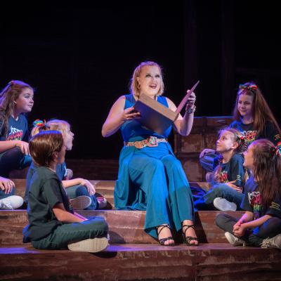 Rachael Armbruster (Narrator) and the Weathervane Children's Choir (Photo by Dale Dong Photography)