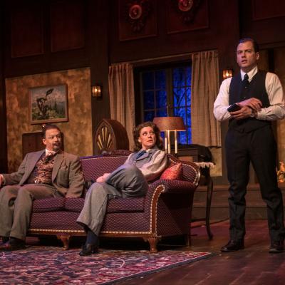 Brian O. Jackson, Mike Herzog, Meghan Barylak, Henrick Sawczak, Brandon Alexander-Smith - The cast of The Mousetrap - Photo by Dale Dong 