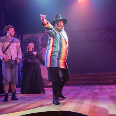 Adam C. Alderson and the cast of Something Rotten - Photo by Dale Dong 