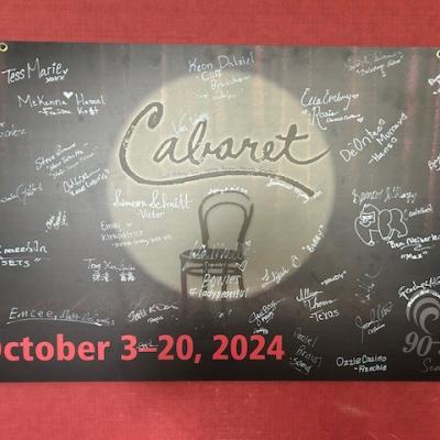 Cabaret signed banner